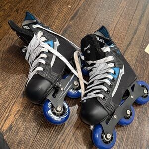 Level Black and Blue Kids Roller Skates